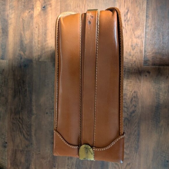 Vintage Lido New York Cowhide Leather Suitcase/Luggage/Retro Travel - Picture 10 of 16